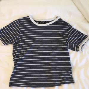 Grey striped top shop shirt